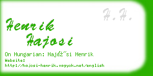 henrik hajosi business card